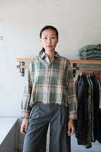 Jonnie Cropped Shirt - Checked