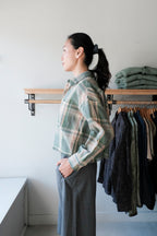 Jonnie Cropped Shirt - Checked