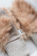 Madina Faux-Fur Mittens - Ambre