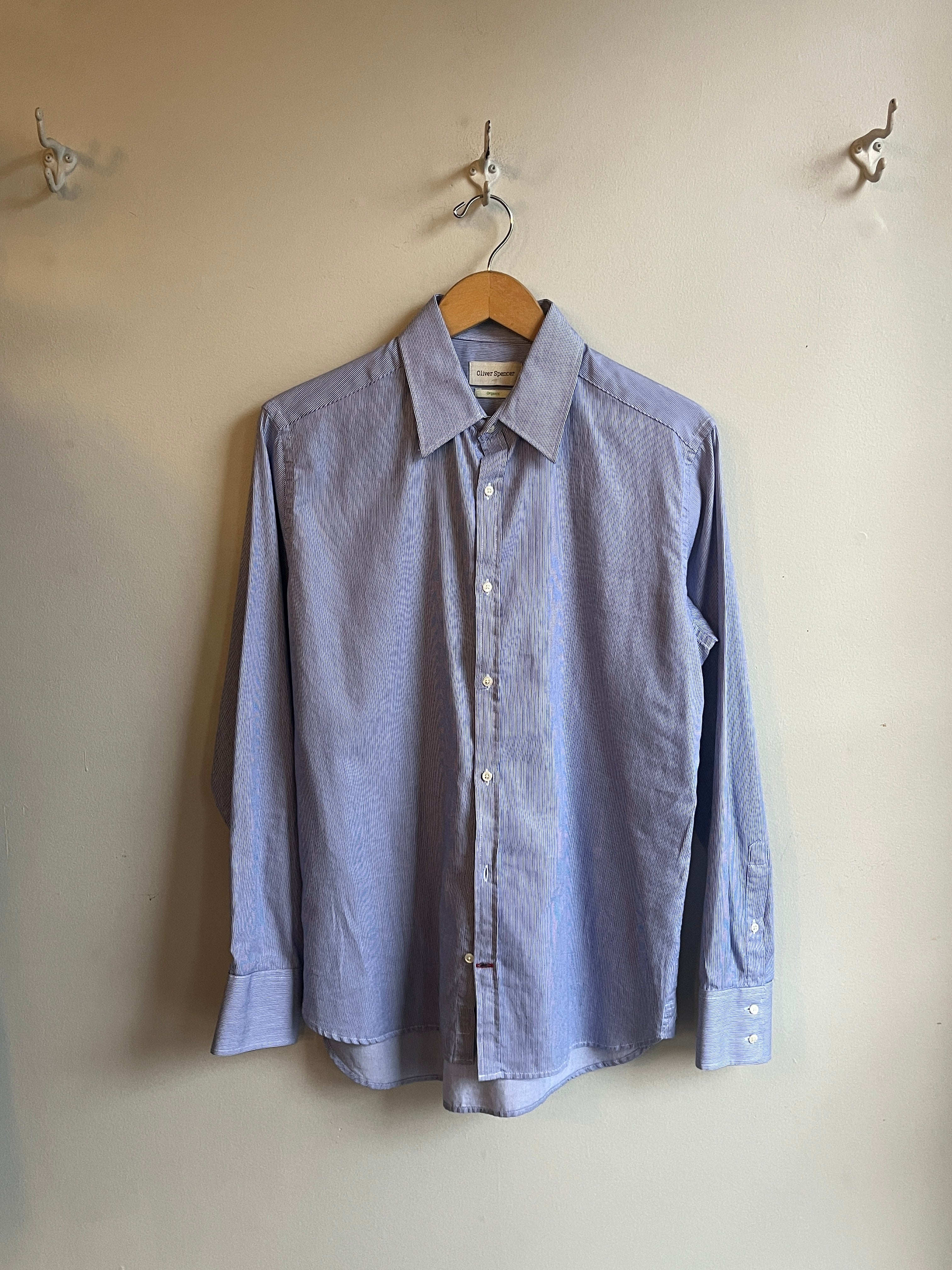 Oliver Spencer - Conduit Classic Shirt - White/Blue (Collins)