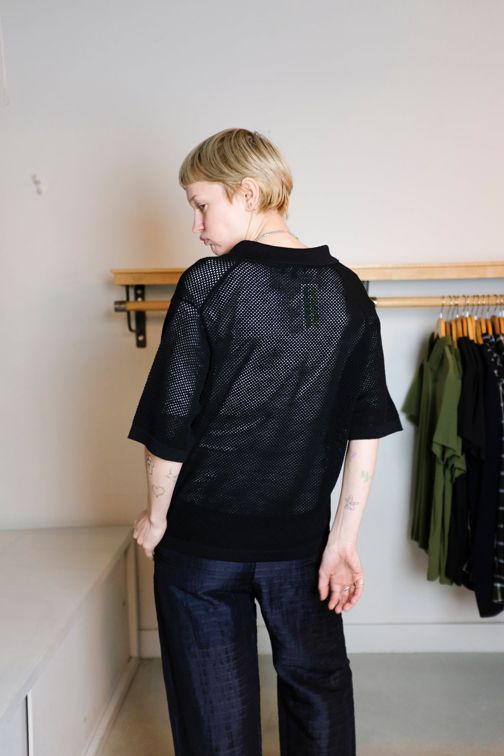 Harvey Merino Wool Polo - Black