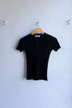 Vivien Rib Tee - Black