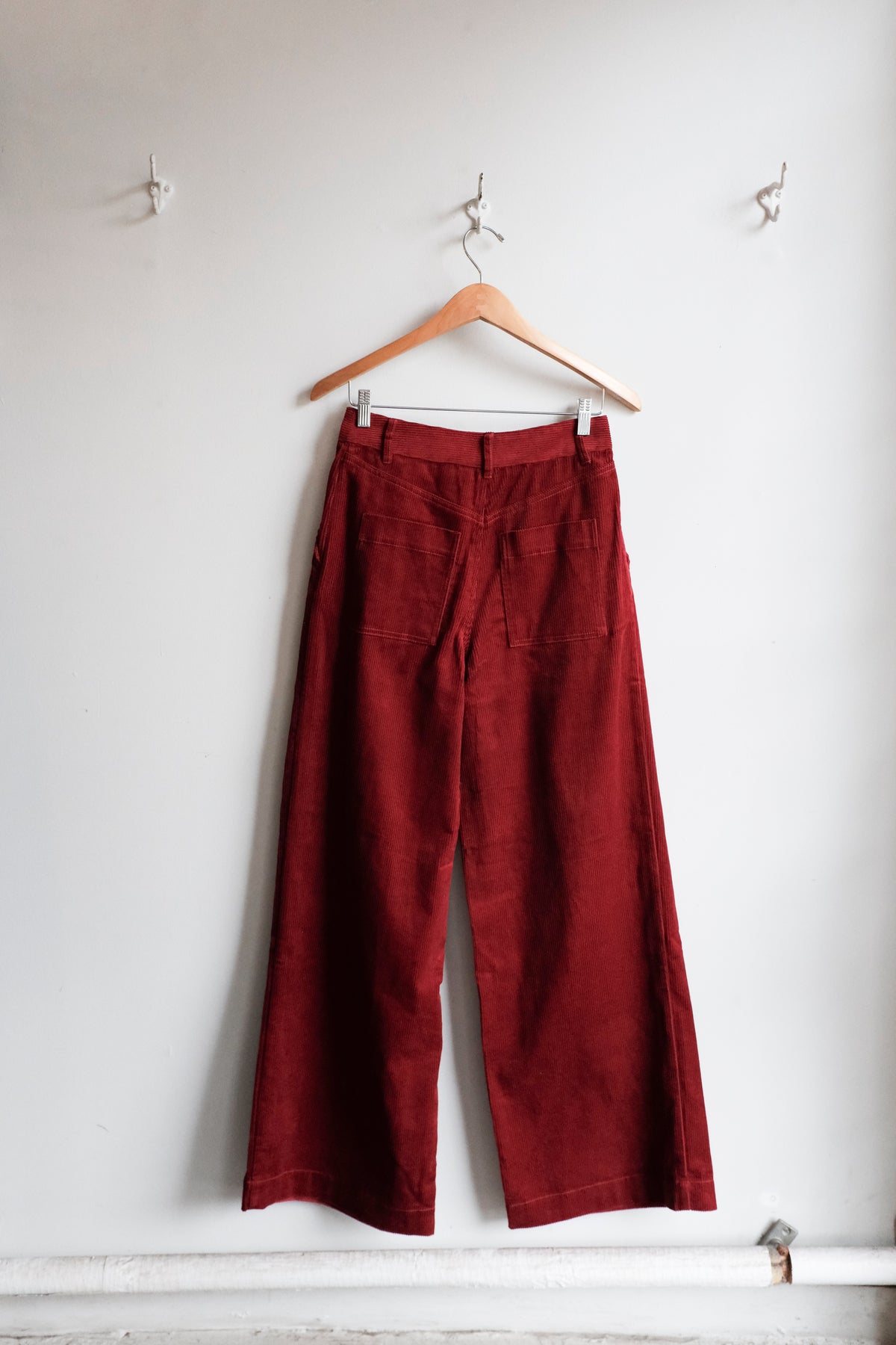Sixtine Corduroy Trousers - Ruby