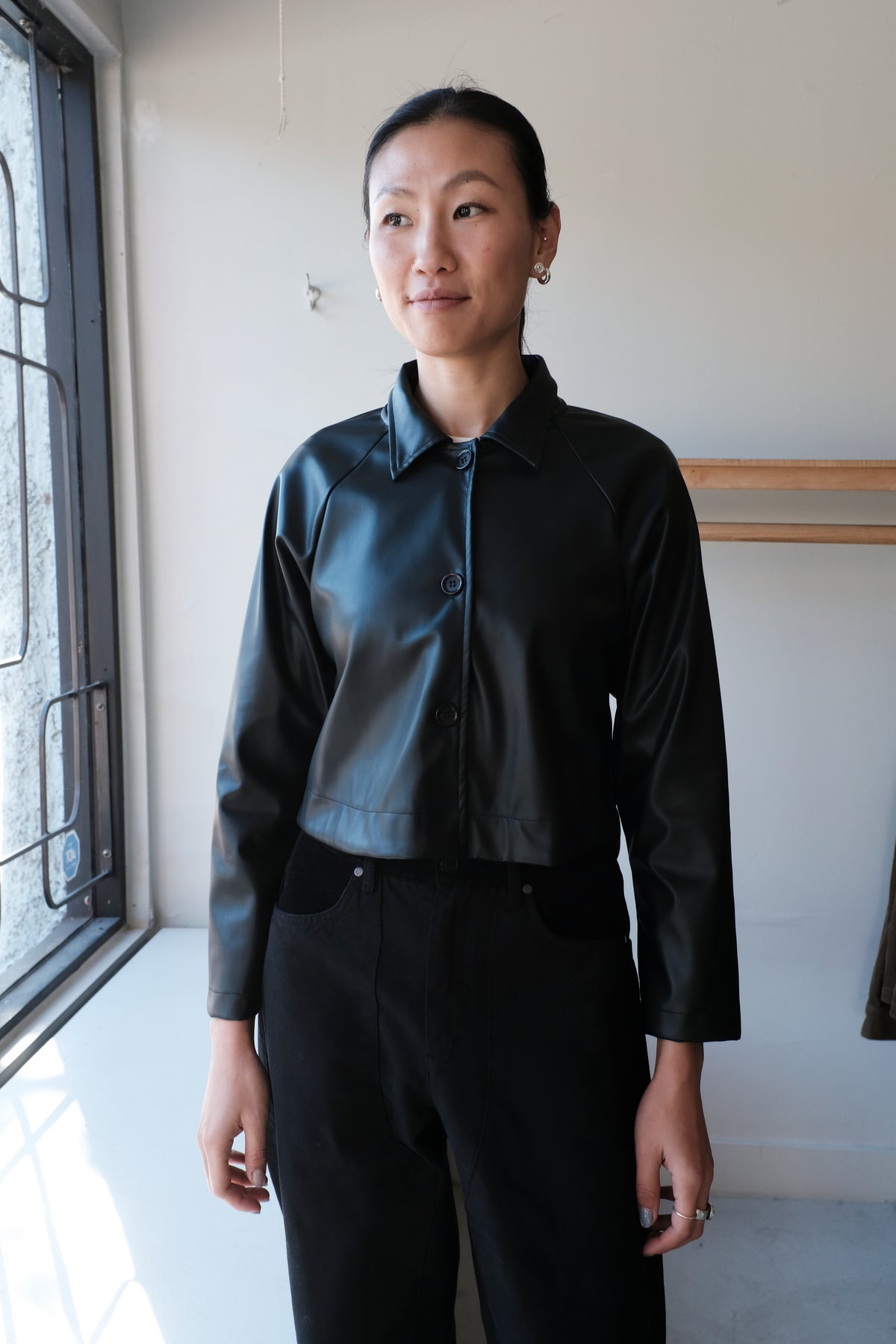 Sculptor Jacket - Black Pleather