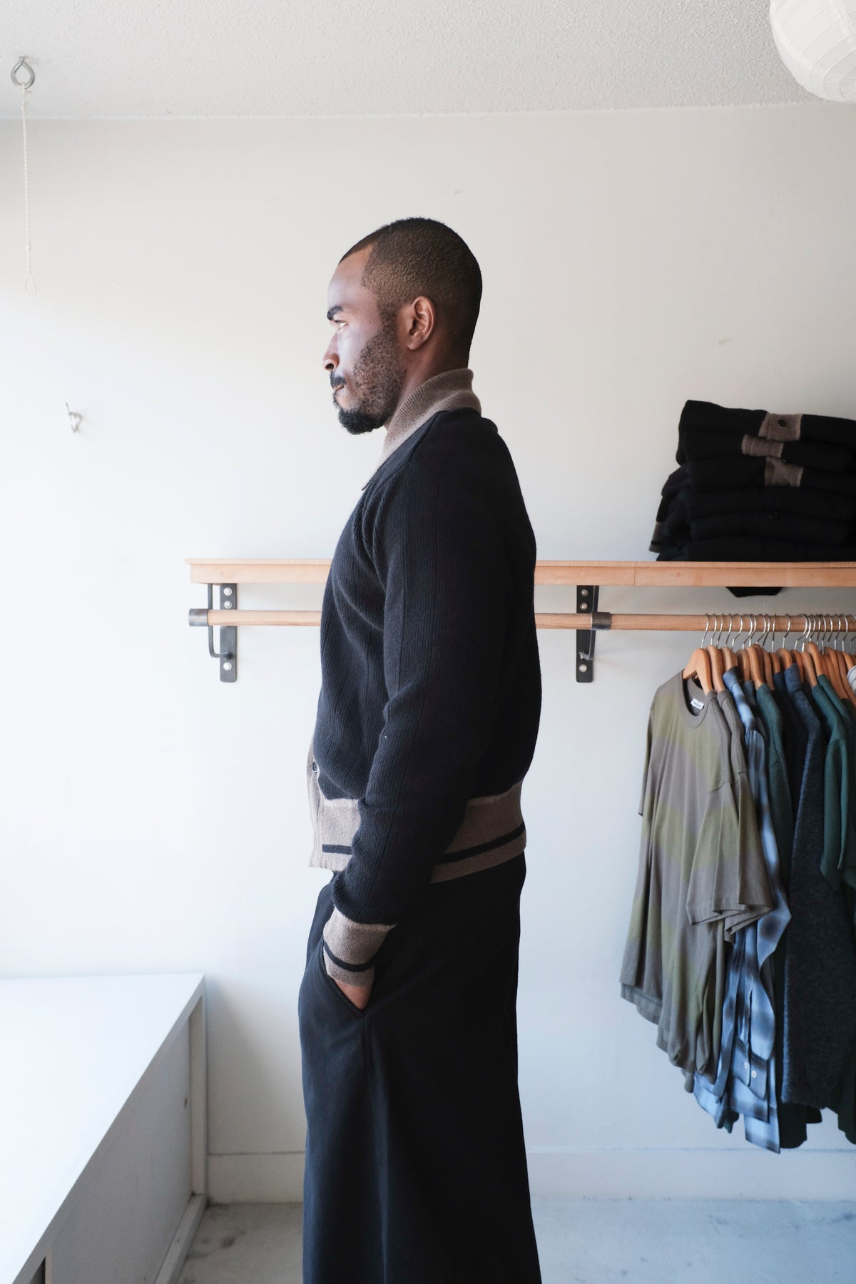 Britten Knitted Cardigan - Black (Colvin)
