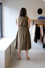 Load image into Gallery viewer, YMC - Wednesday Dress - Olive - back
