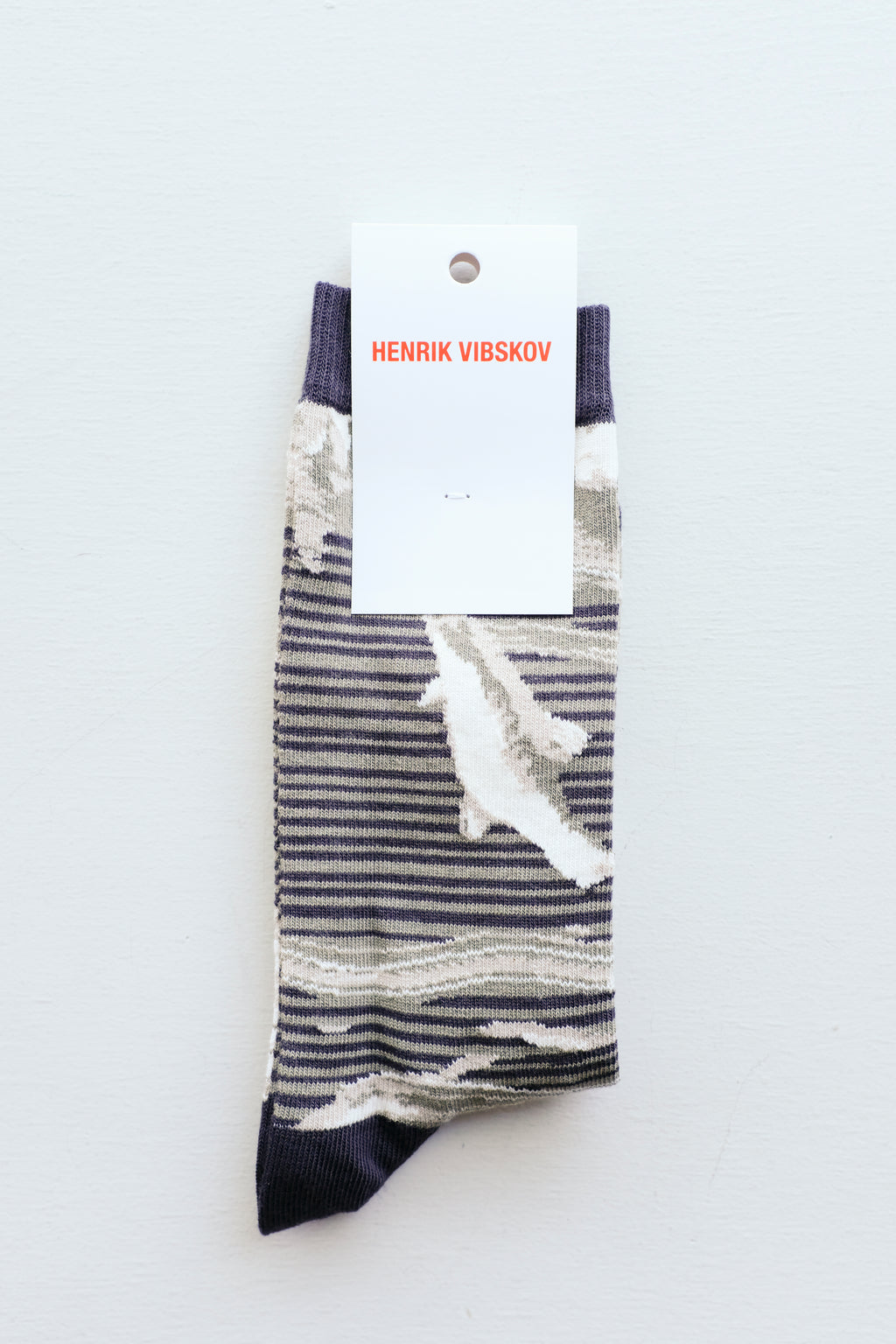 Henrik Vibskov Fishes Socks Homme - Fishes White