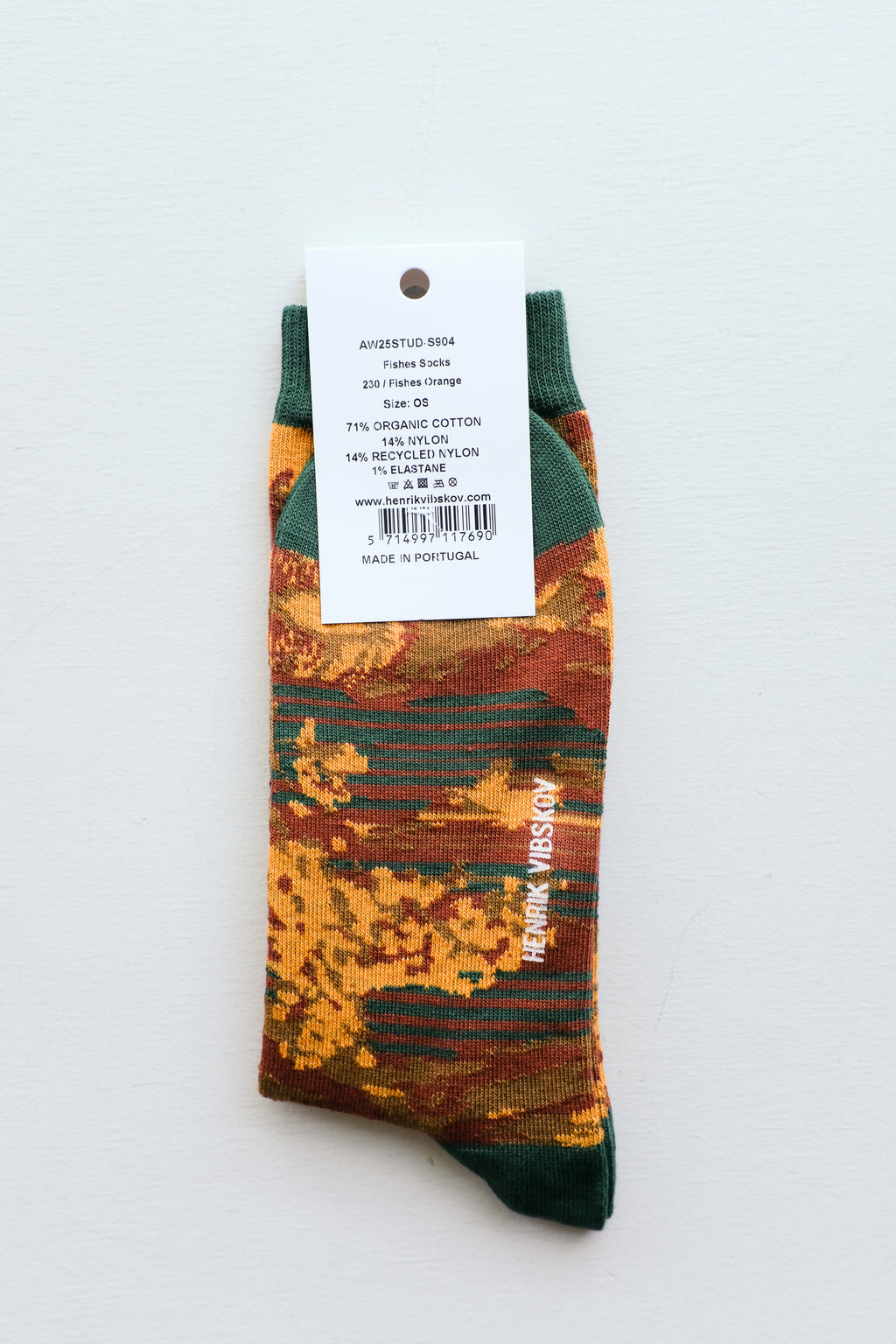 Henrik Vibskov Fishes Socks Homme (41-45) - Fishes Orange