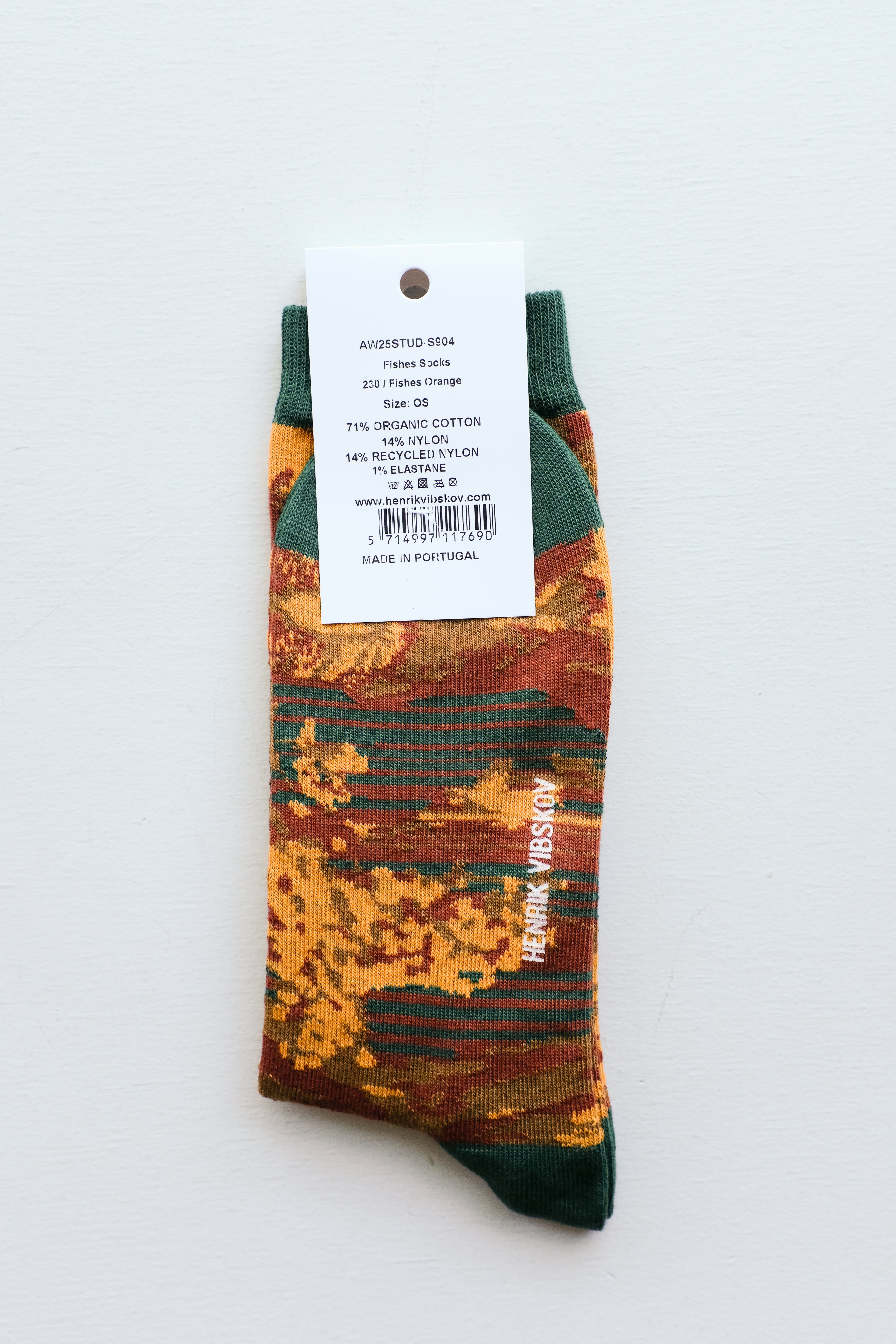 Henrik Vibskov Fishes Socks Homme (41-45) - Fishes Orange