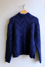 Henrik Vibskov - Flat Knitted Sweater - Flat Navy - flat front
