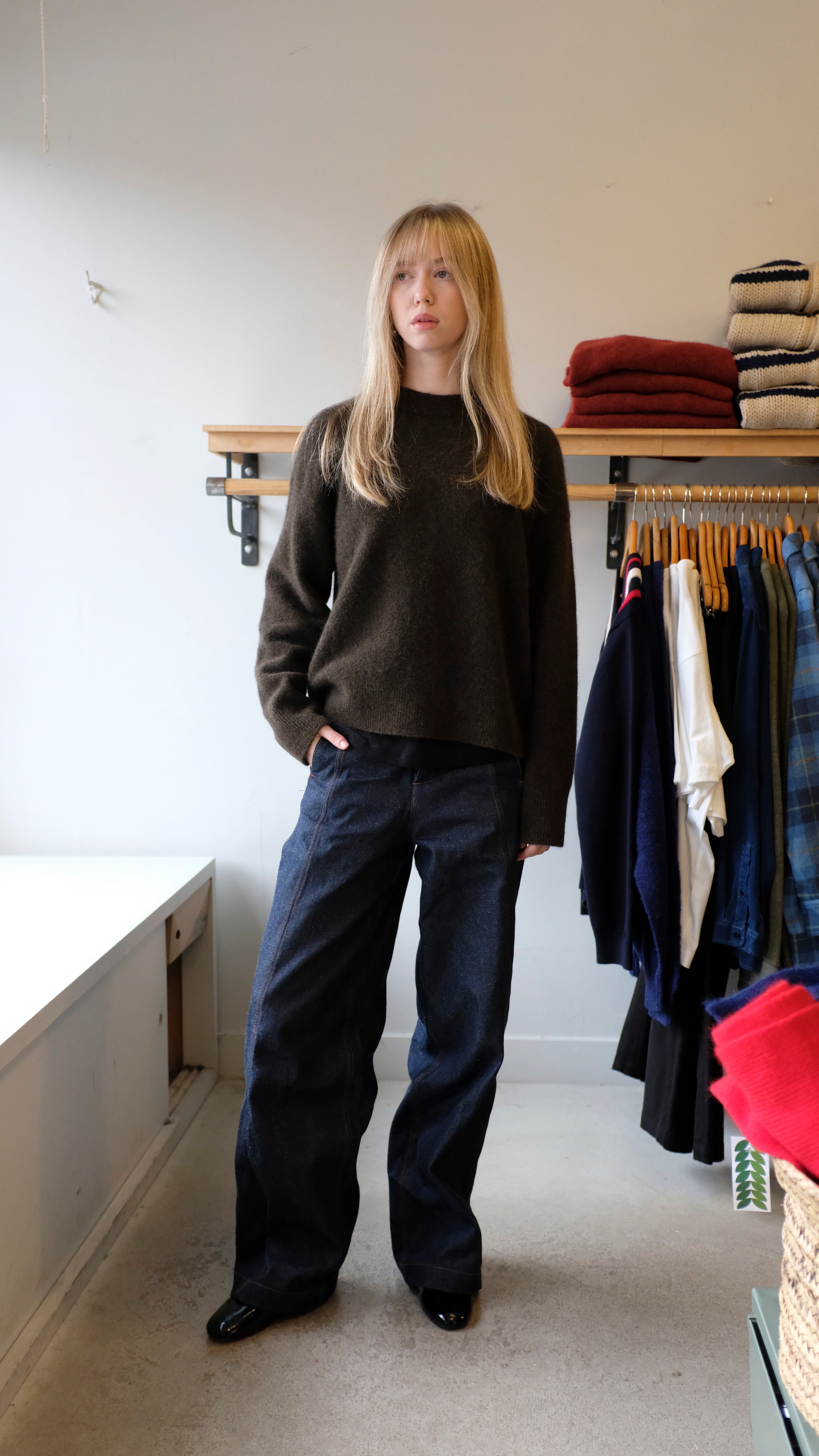 YMC - Displaced Seam Jean - Indigo - flat front