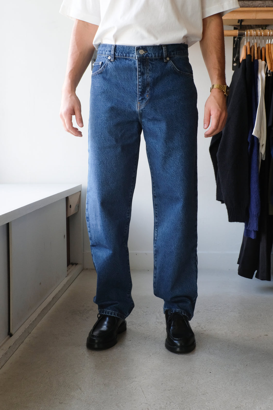 Woodbird - Leroy Jeans - 90's Rinse Blue - flat front