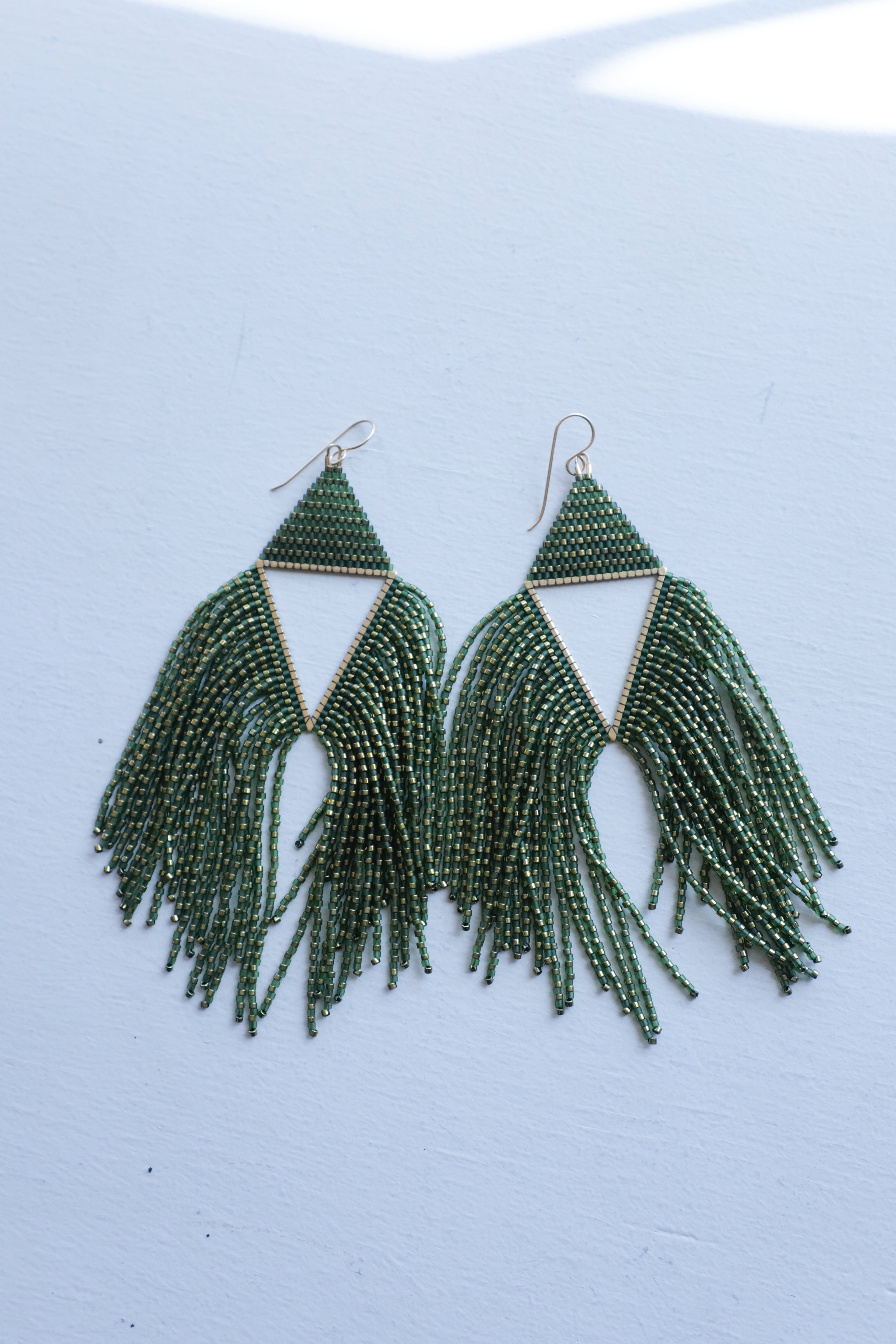 Sunflares Earrings - Gold/Green