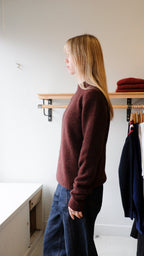 Filippa K - Yak Sweater - Burgundy - side