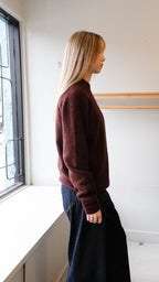 Filippa K - Yak Sweater - Burgundy - side