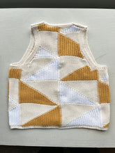 Load image into Gallery viewer, Thinking Mu - Robbie Knitted Vest - Ecru - back
