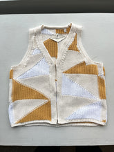 Load image into Gallery viewer, Thinking Mu - Robbie Knitted Vest - Ecru - front
