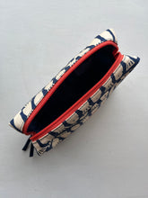 Load image into Gallery viewer, Bobo Choses - Lucky Fish Pouch - Navy Blue - top view with open zipper
