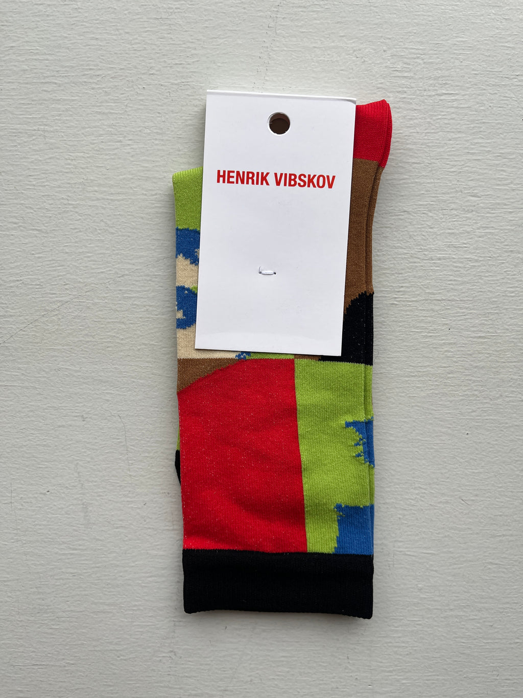 Pop Art Hand Socks Femme (36-40) - Black Green Pop