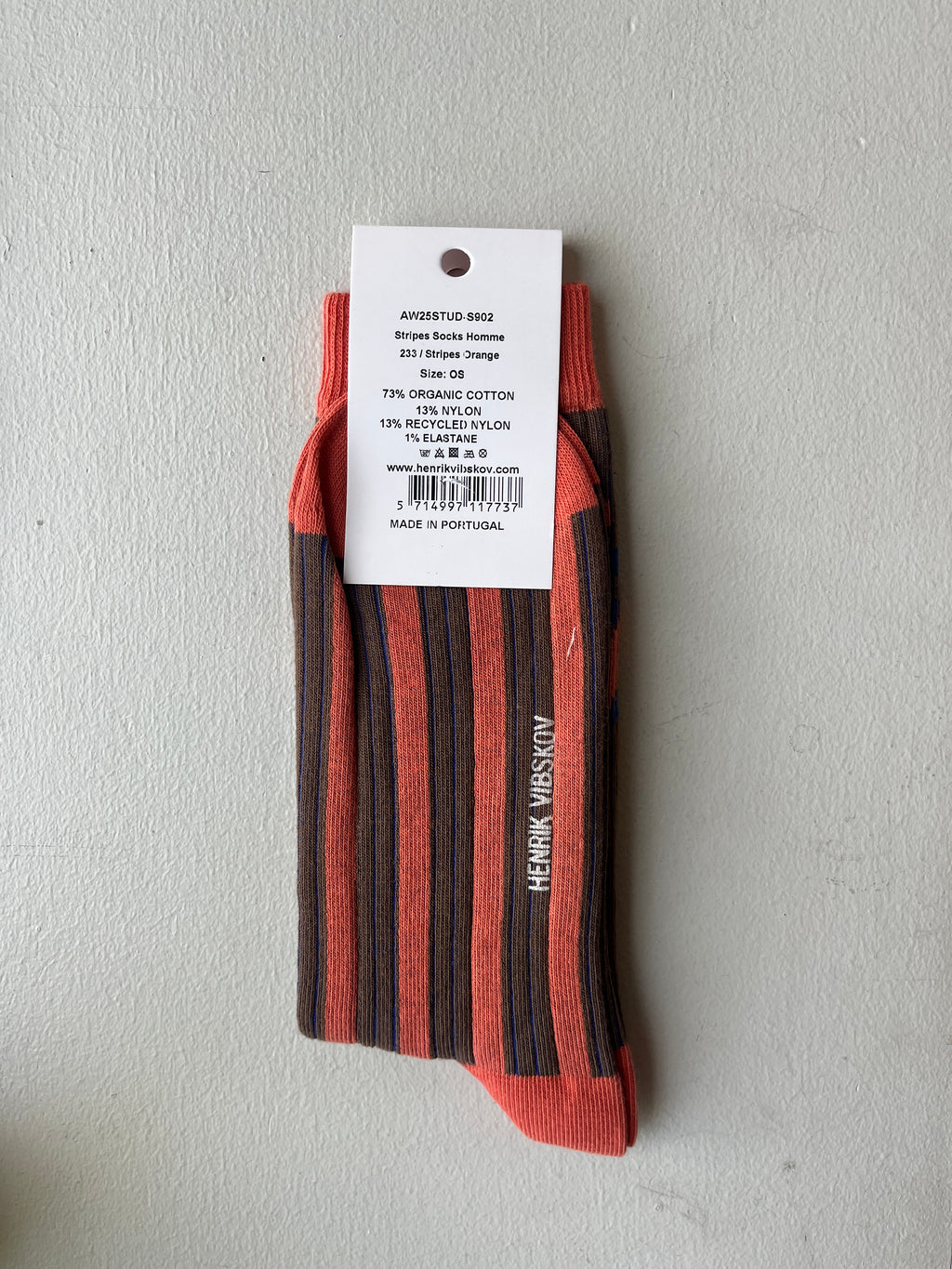 Henrik Vibskov Stripes Socks Homme - Stripes Orange
