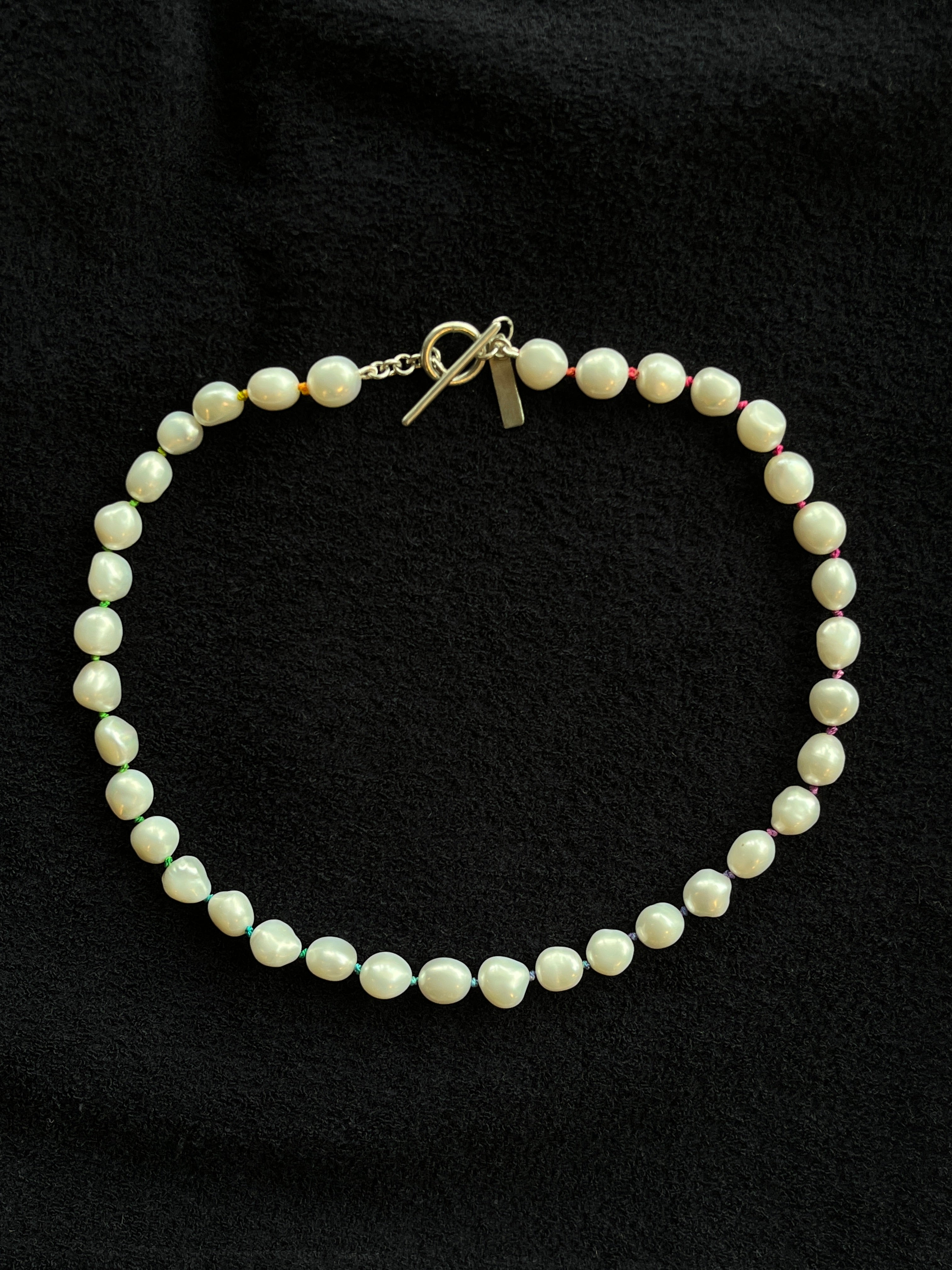 Monica Berdin - Freshwater Pearls Necklace (Rainbow)