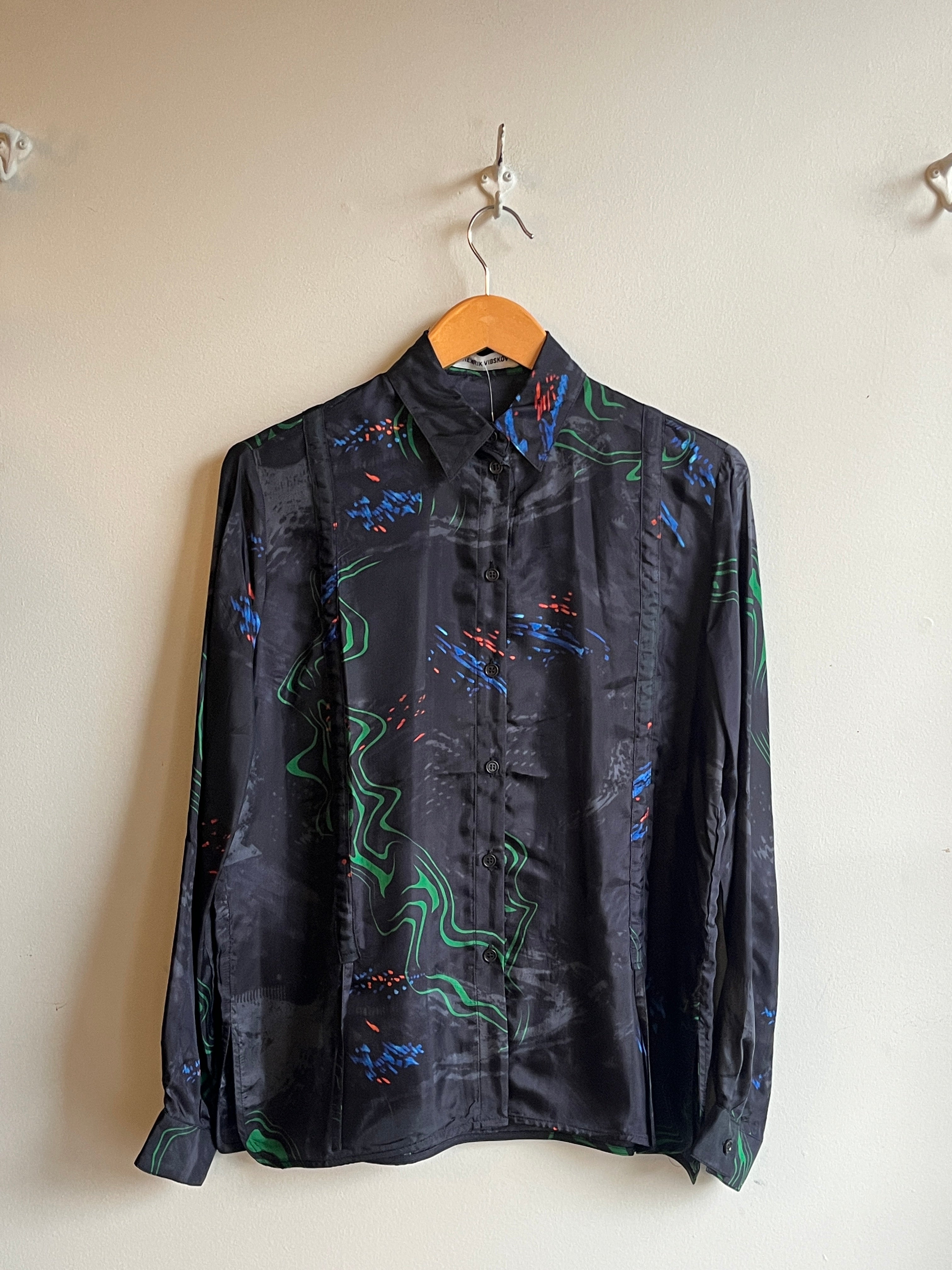 Henrik Vibskov Backpack Shirt - Dark Fireworks