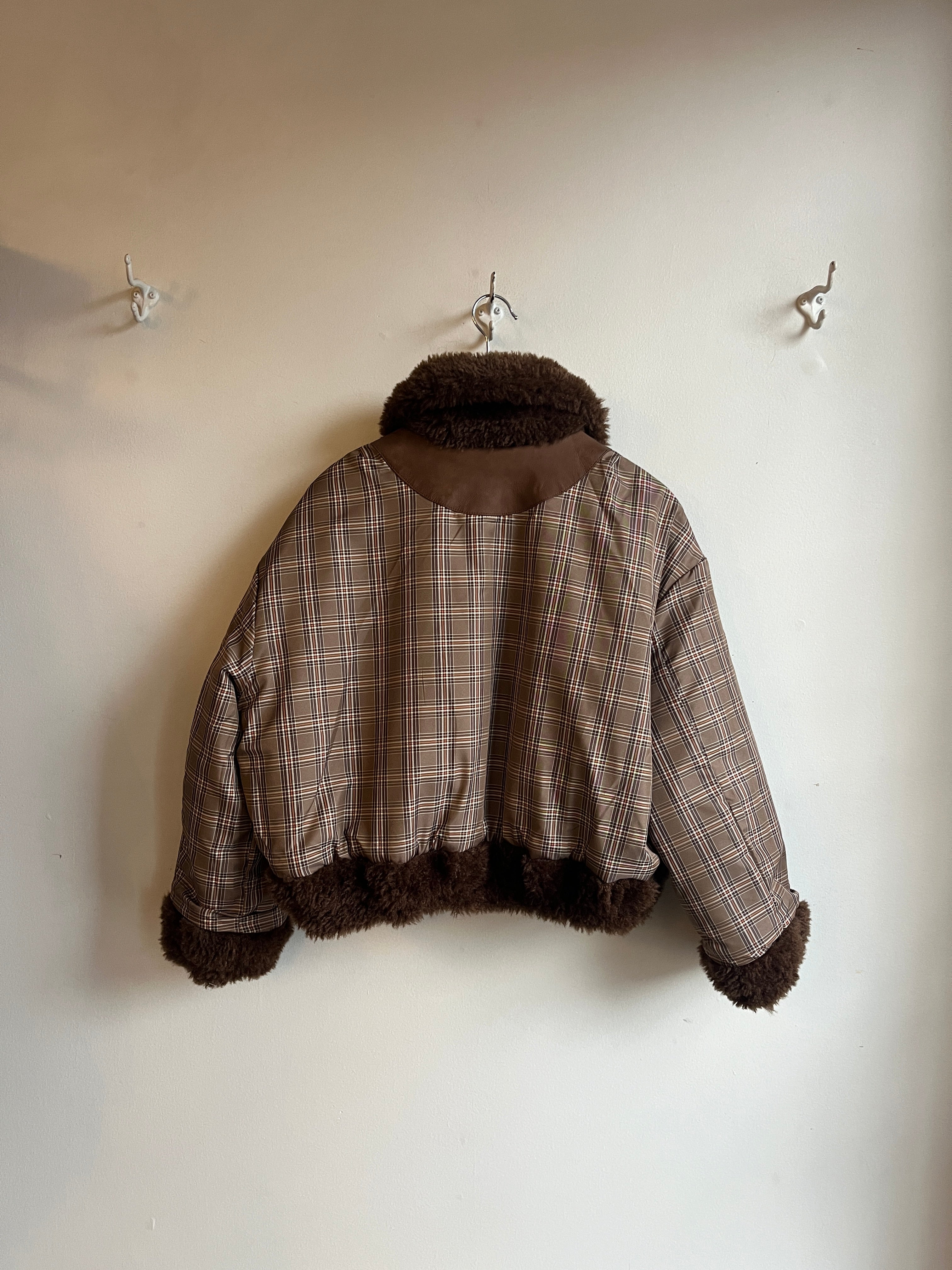 No 6 - Wicke Reversible Bomber - Chocolate -  flat back