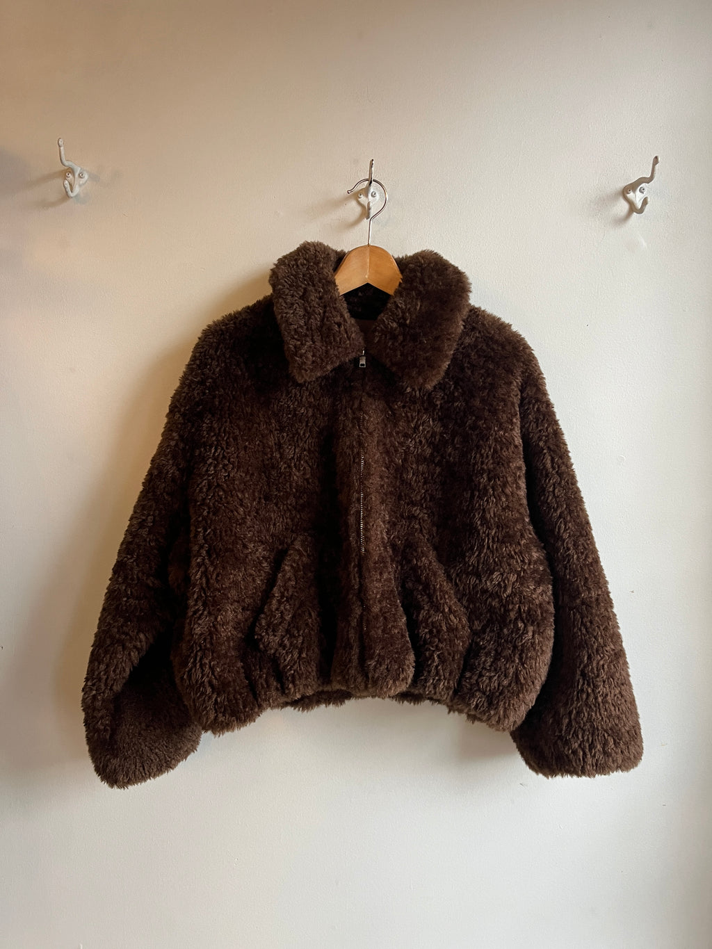 No 6 - Wicke Reversible Bomber - Chocolate - flat front