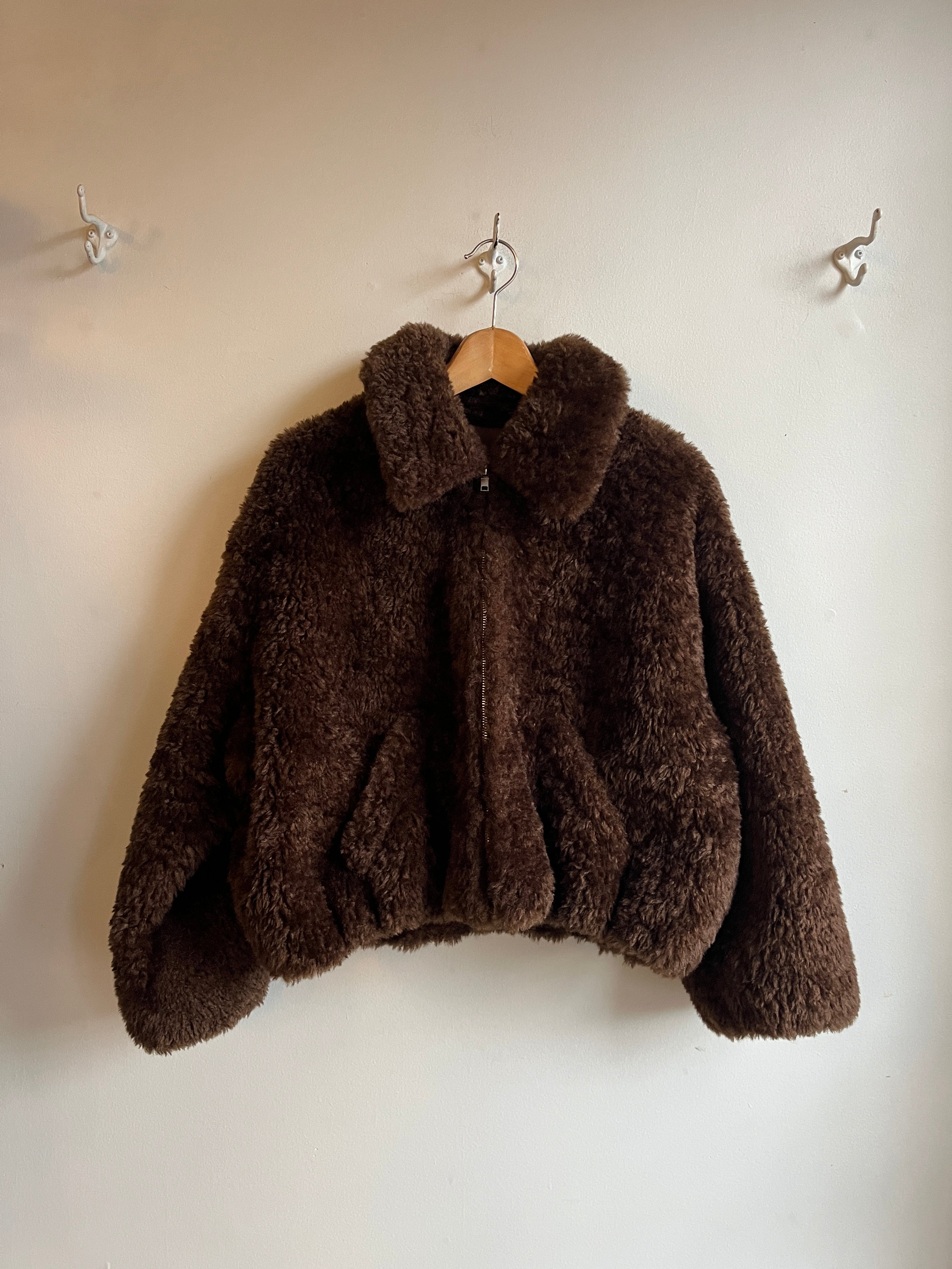 No 6 - Wicke Reversible Bomber - Chocolate - flat front