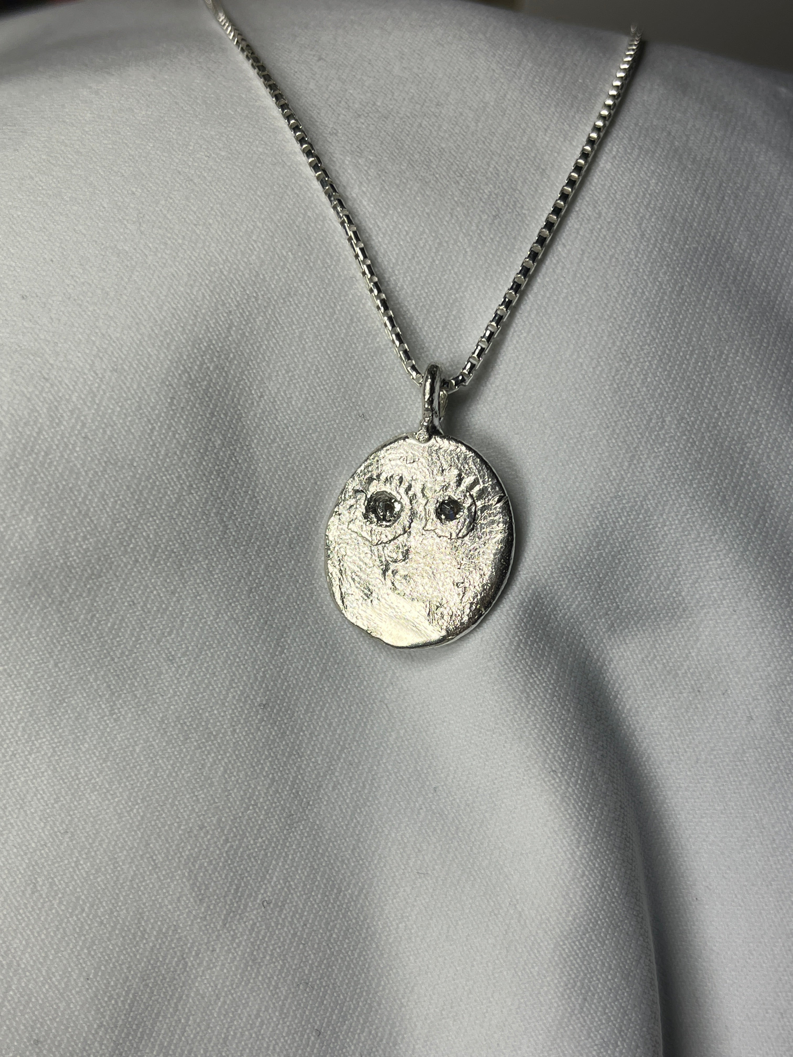 Bright Eyes Necklace - Smile w/ CZ Eyes