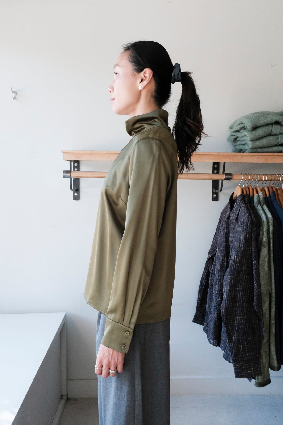 Paulina Blouse - Sphagnum