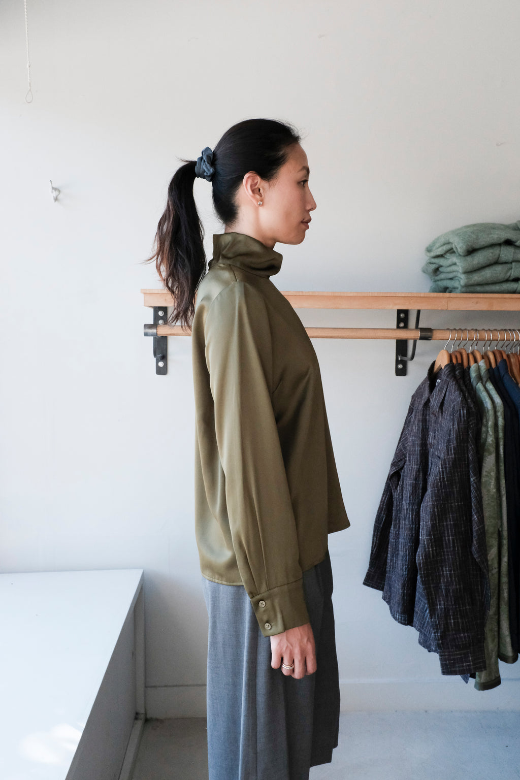 Paulina Blouse - Sphagnum