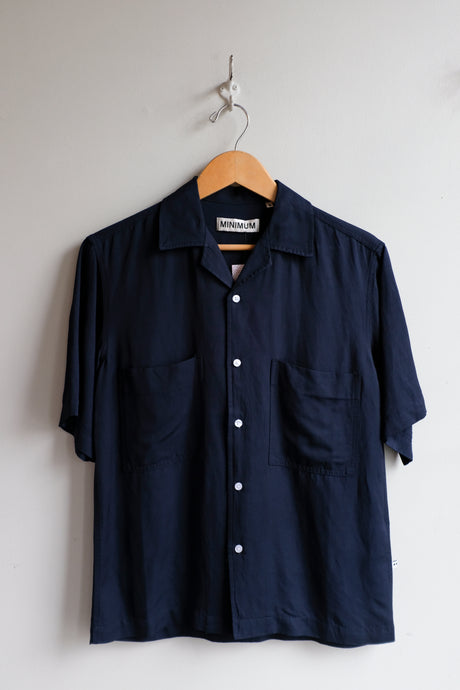 Minimum - Spencer Shirt - Sky Captain - flat front
