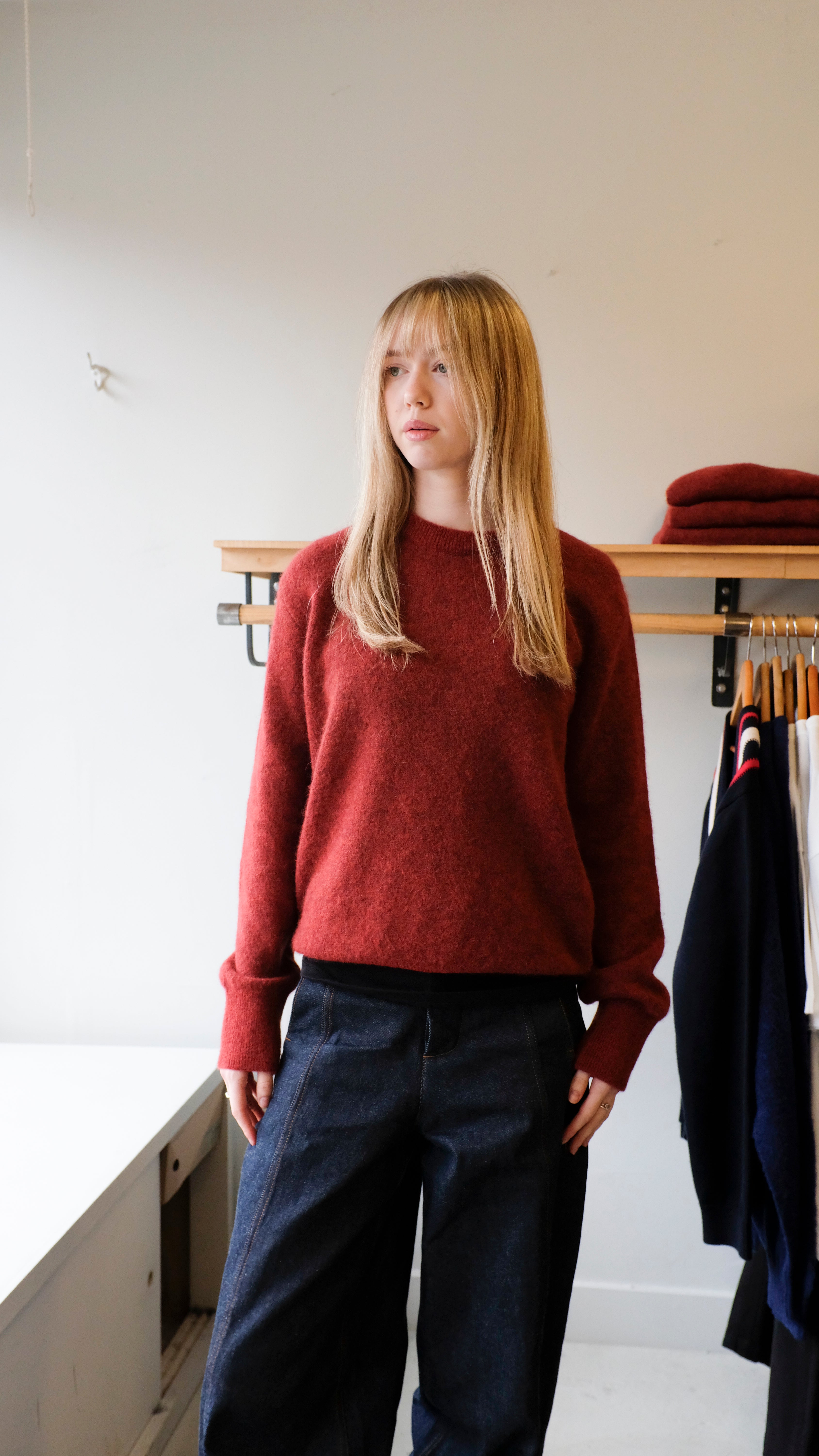 Oliver Spencer - Blenheim Sweater - Rust (Rosen) - front