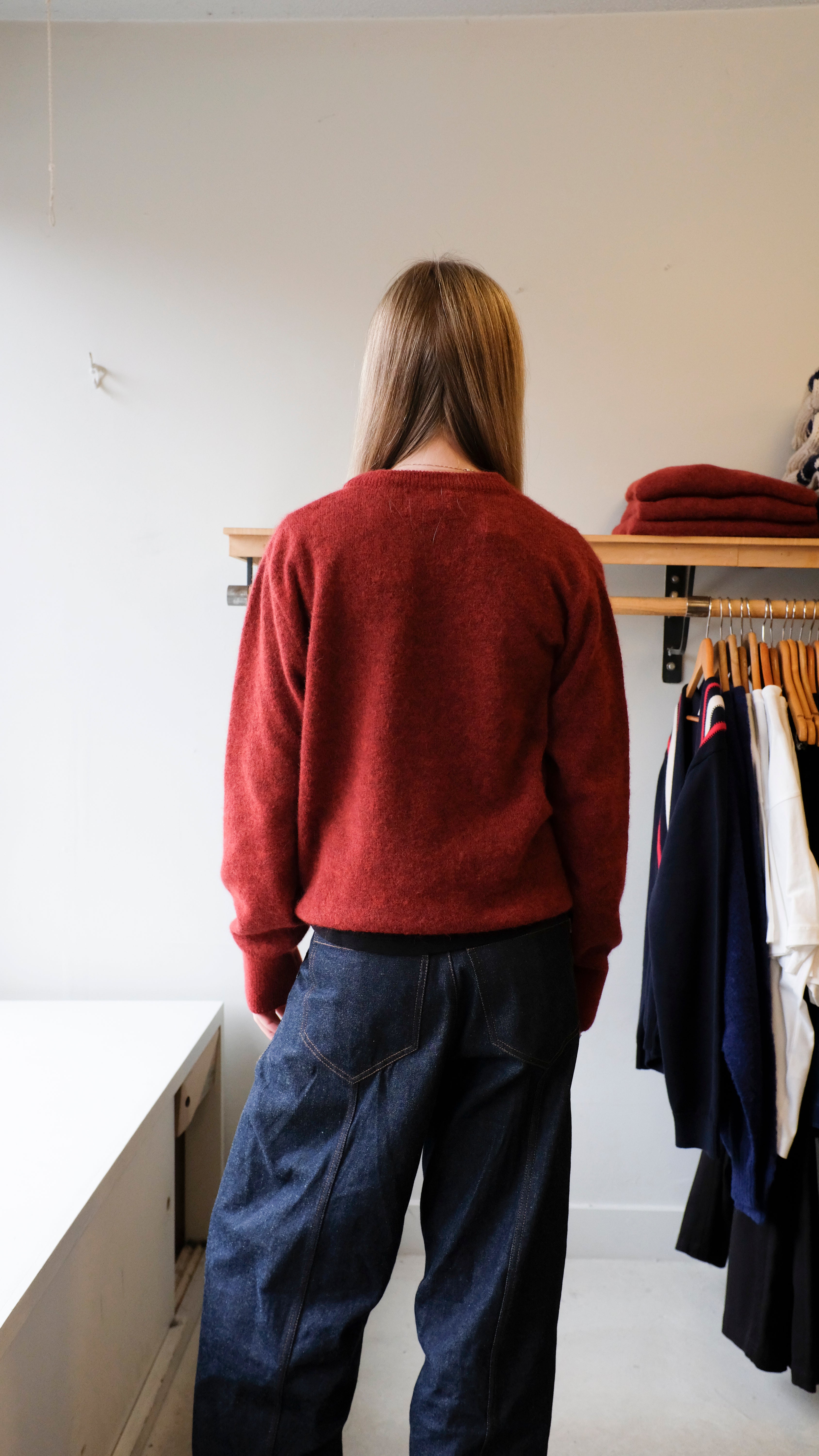 Oliver Spencer - Blenheim Sweater - Rust (Rosen) - back