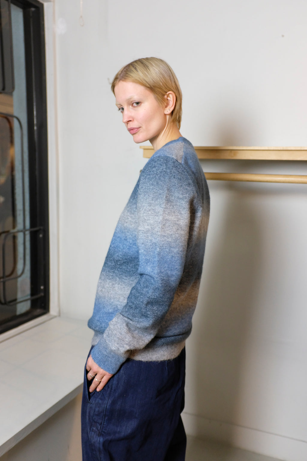 Samsoe Samsoe - Aiden Crew Neck Sweater - Stellar Stripes - side