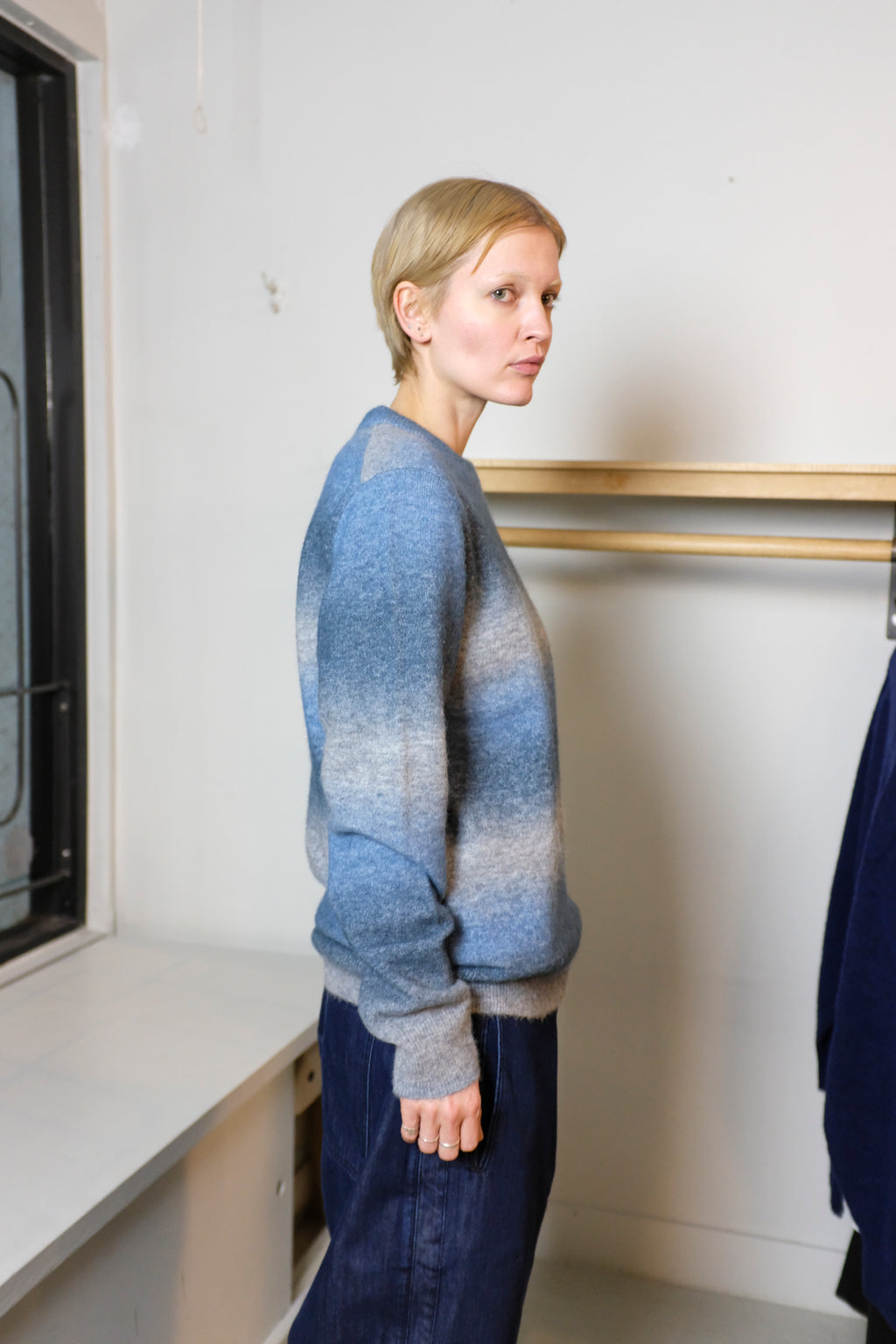 Samsoe Samsoe - Aiden Crew Neck Sweater - Stellar Stripes - side