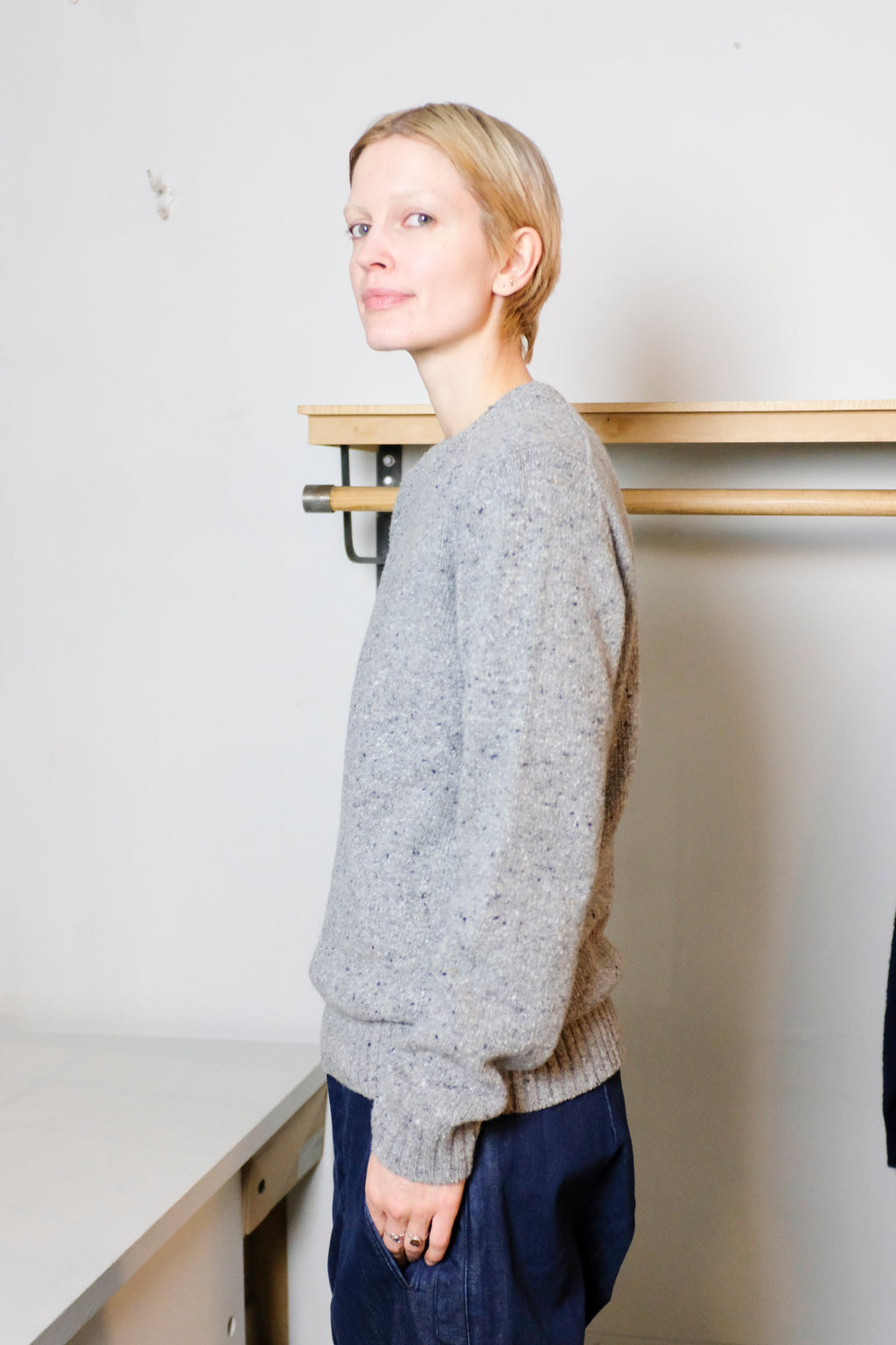 Samsoe Samsoe - Sanataniel Sweater - Grey Melange - side