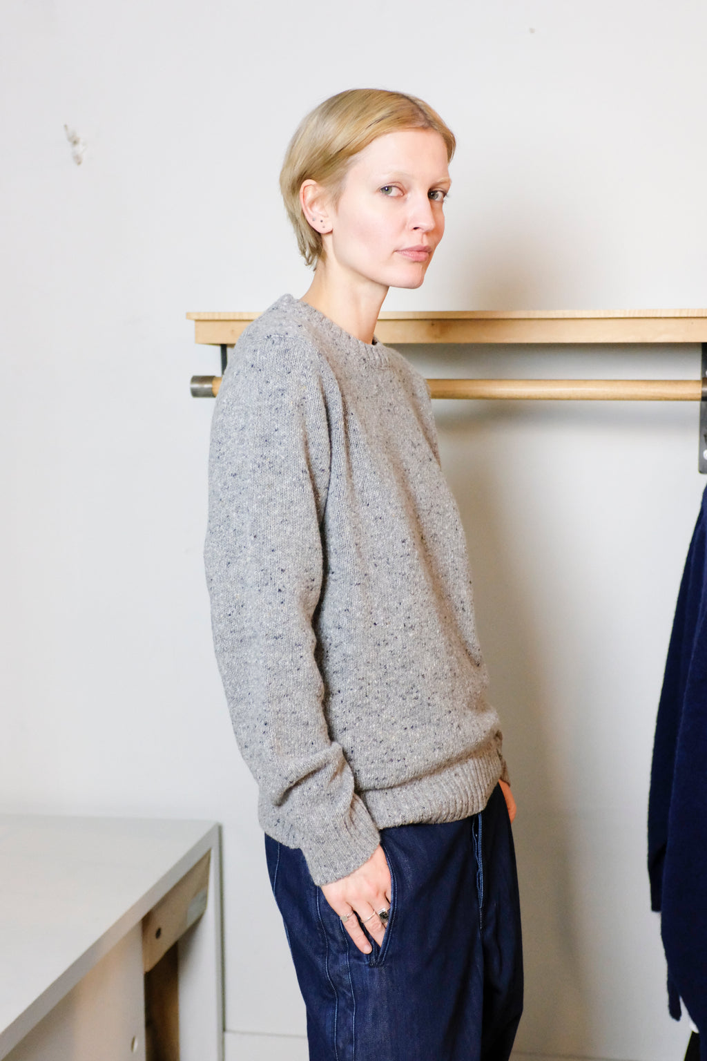 Samsoe Samsoe - Sanataniel Sweater - Grey Melange - side