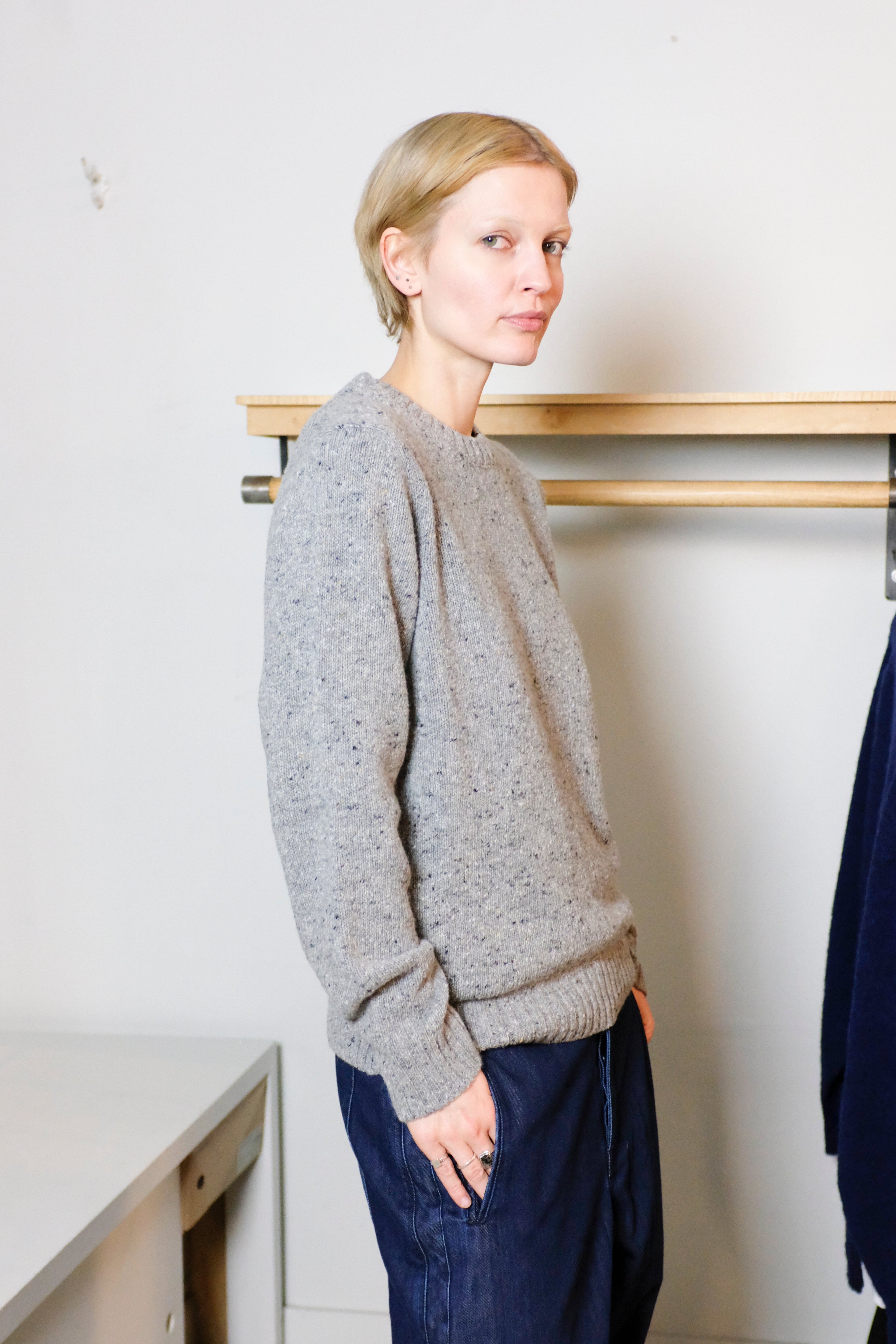 Samsoe Samsoe - Sanataniel Sweater - Grey Melange - side