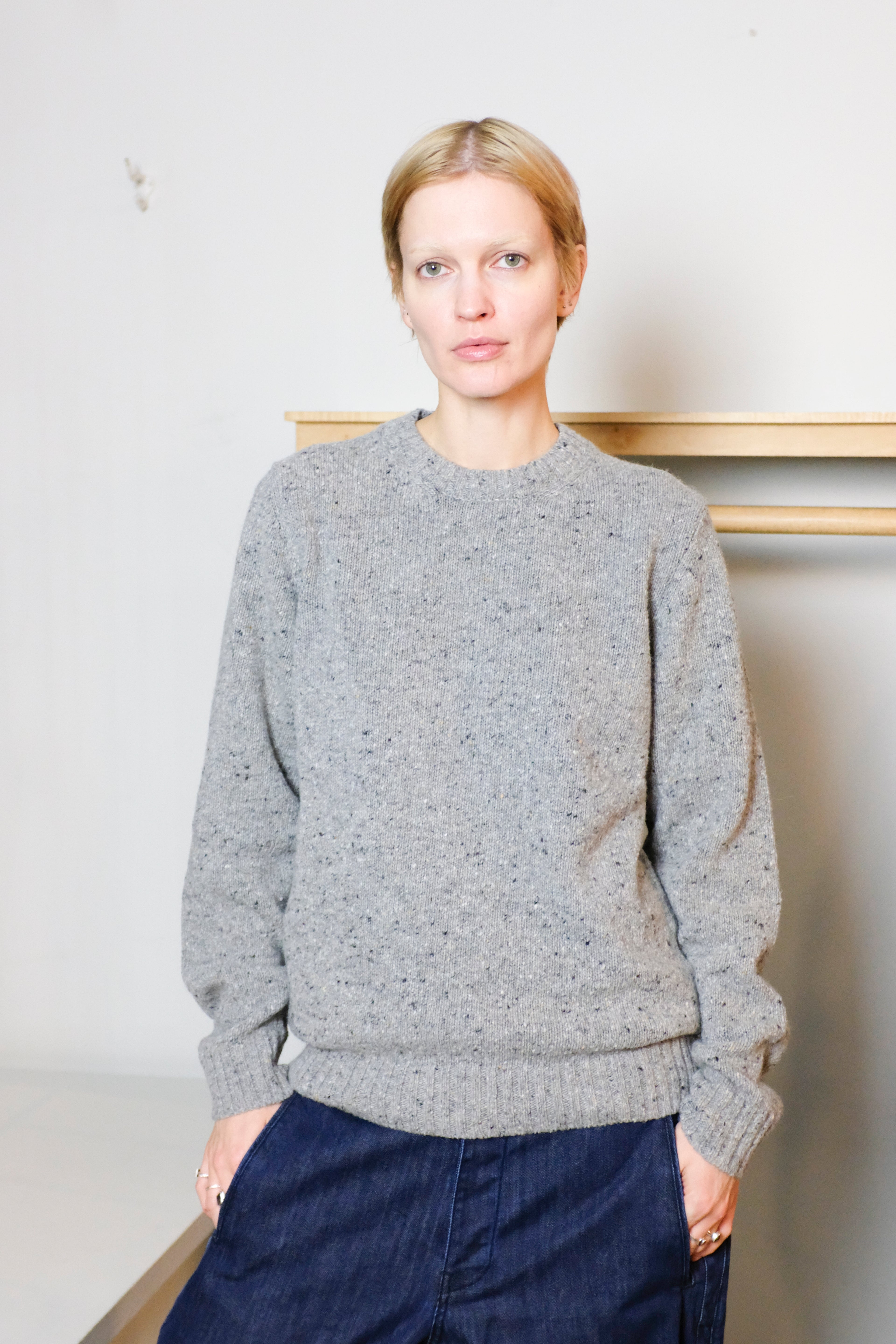 Samsoe Samsoe - Sanataniel Sweater - Grey Melange - front