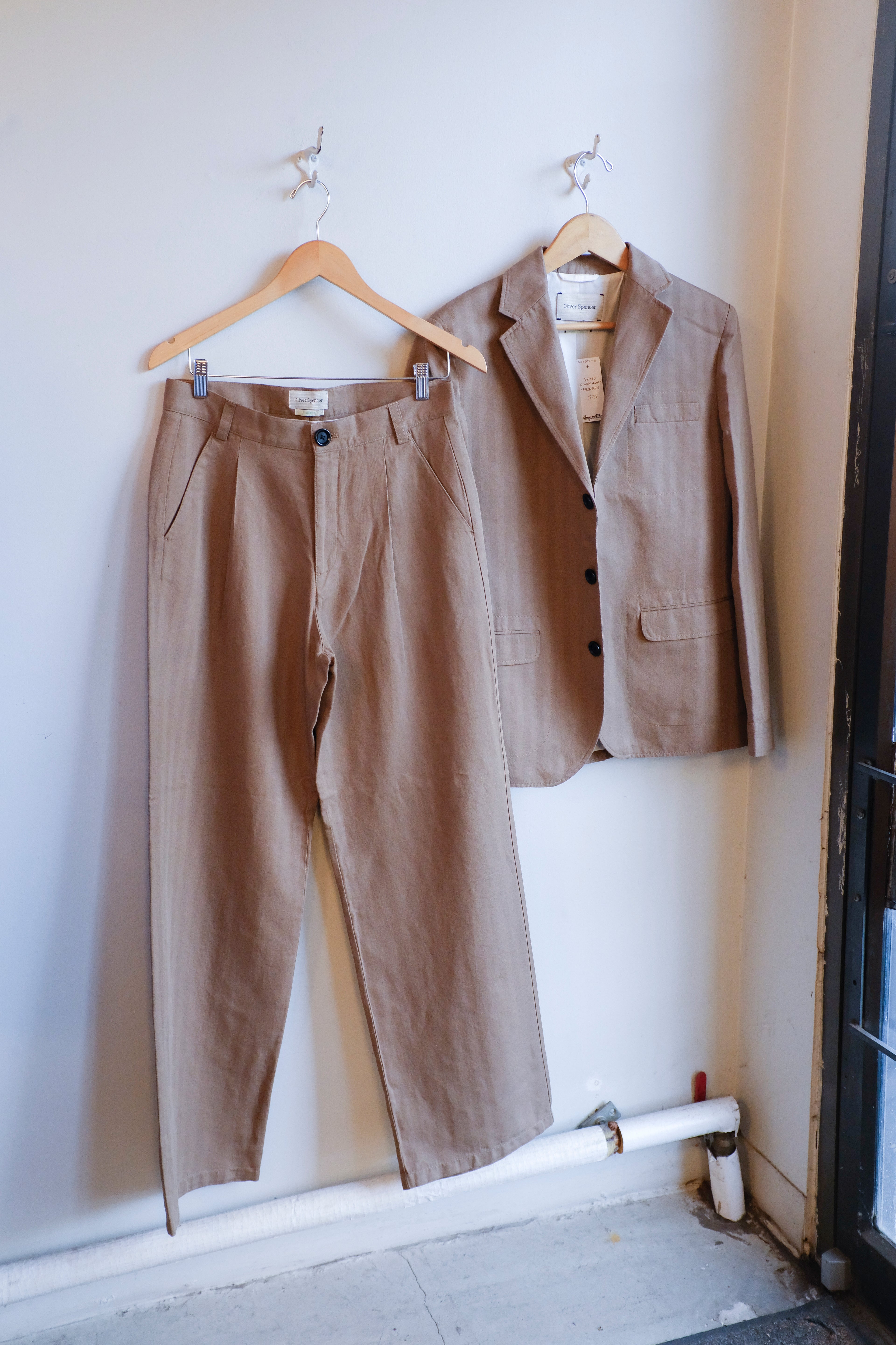 Oliver Spencer - Sidney Jacket - Beige (Sadler) - flat set