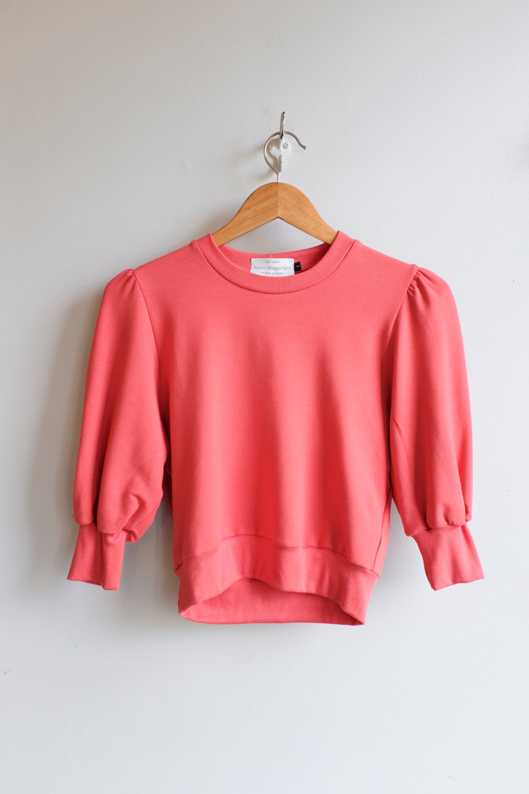 Allison Wonderland - Bridge Sweatshirt - Coral - flat front