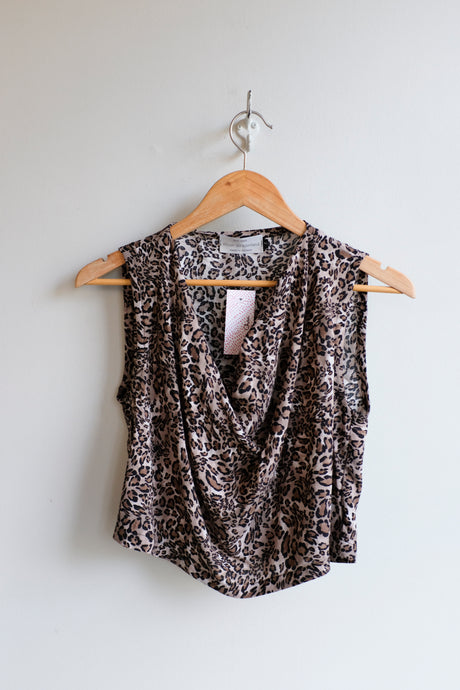 Allison Wonderland - Carr Blouse - Leopard - flat front