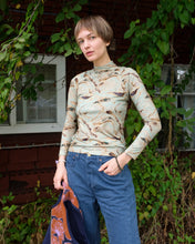 Load image into Gallery viewer, Allison Wonderland - Piper Turtleneck - Sage Print - front
