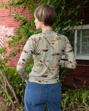 Load image into Gallery viewer, Allison Wonderland - Piper Turtleneck - Sage Print - back
