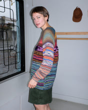 Load image into Gallery viewer, Anntian - Handknit Sweater - Melange Yarn Colour Mix - side

