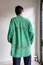 Load image into Gallery viewer, Anntian - Upcycling Shirt - Jade Vintage Table Cloth - C - back
