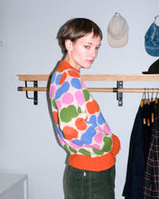 Load image into Gallery viewer, Thinking Mu - Ops Knitted Sweater - Dots Green - side
