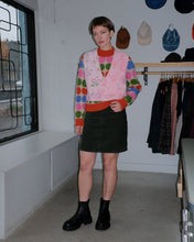 Load image into Gallery viewer, Thinking Mu - Ops Knitted Sweater - Dots Green - outfit
